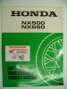 Original Honda Werkstatthandbuch Nx650n Nx500n   -  Nachtrag