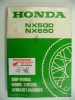 Original Honda Workshop Manual Nx650j Nx500j