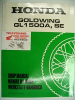 Original Honda Workshop Manual GL1500r Goldwing