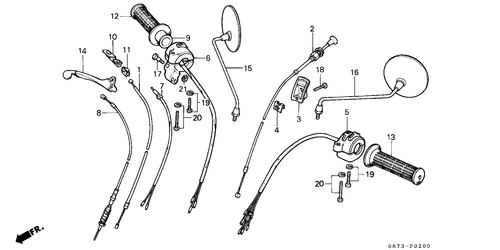  Schaltergriff/ Hebel/  Kabel