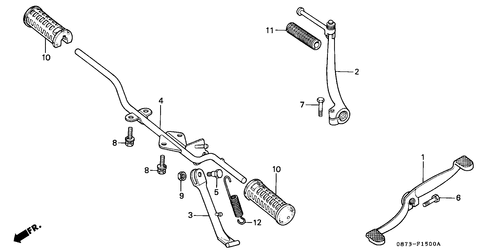  Stufe/ Kickarm/  Schaltpedal
