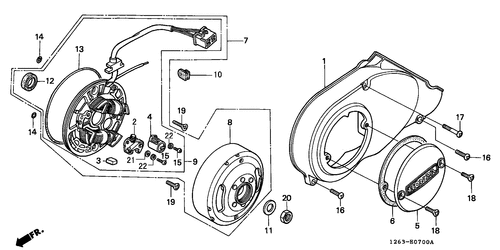  Panneau Carter-moteur G. (st50c/ St70c/ K)