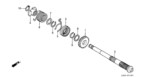  Kickstarterspindel (st70l)