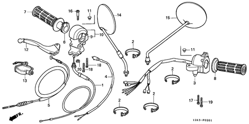  Levier De Guidon/ Commutateur/  Cable