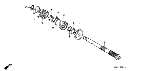  Kickstarterspindel (z50jm/ Jn/ Jp/ Jt)