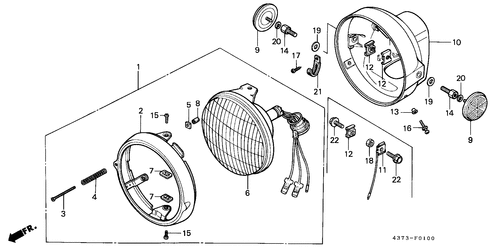  Scheinwerfer (xl125sz,a,b,c-cm)