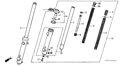  Gabel, Vorne (xl125sz/ A/ B,c-cm)