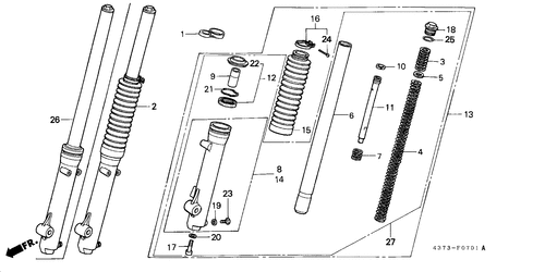  Gabel, Vorne (ausser Xl125sz/ A/ B,c-cm)
