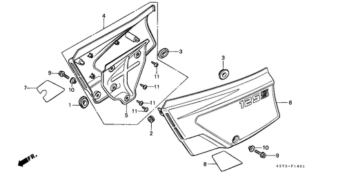  Seitenabdeckung (xl125sd/ F/ H/ L)