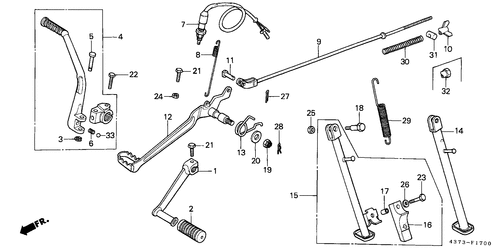  Pedal/ Kick Starter Arm