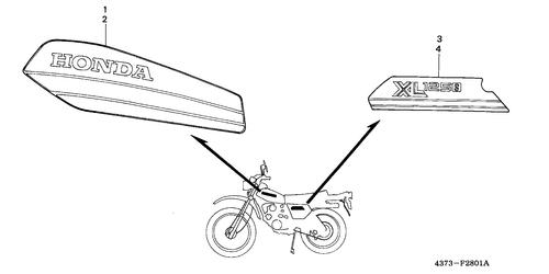  Streifen/ Emblem (xl125sa-b,e,f,sd)