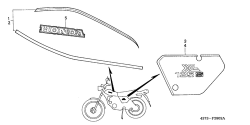 Streifen/ Emblem (xl125sb-cm)