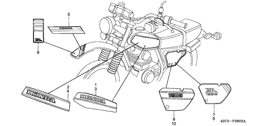  Streifen/ Emblem (ausser Xl125sb,c-cm)