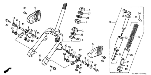  Gabel, Vorne/ V. Kissen