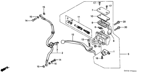  Front Brake Master Cylinder