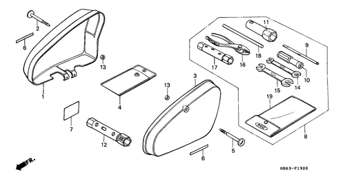  Werkzeugkasten/ Werkzeuge/  Batteriegehäuse