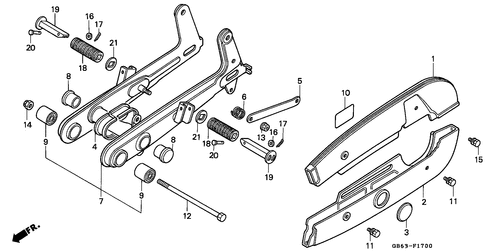  Gabel, Hinten/ Kettengehäuse (c90c)
