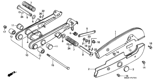  Gabel, Hinten/ Kettengehäuse (c90e/ Mf/ G/ Mg/ N/ Mn)