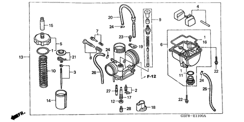 Carburetor (cr85r3,4/ Rb3,4)