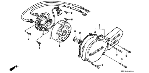  Panneau Carter-moteur G./  Generatrice