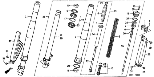  Gabel, Vorne