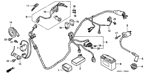  Wire Harness/  Ignition Coil/ Battery