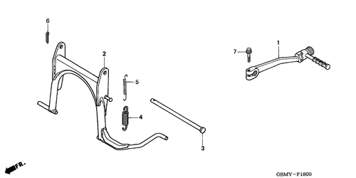  Staender/ Kickstarter-arm