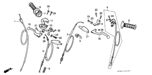  Hebelgriff/ Kabel