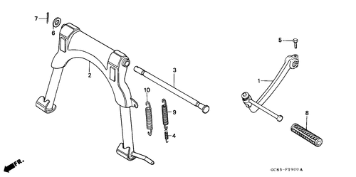  Staender/ Kickstarter-arm