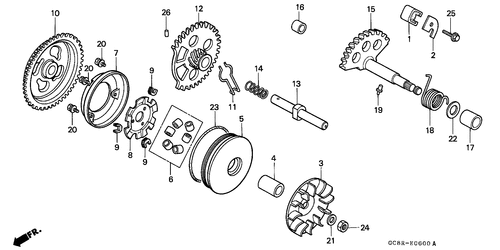  Antriebsflaeche/ Kickstarter