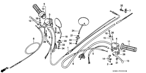  Hebelgriff/ Kabel/ Schalter