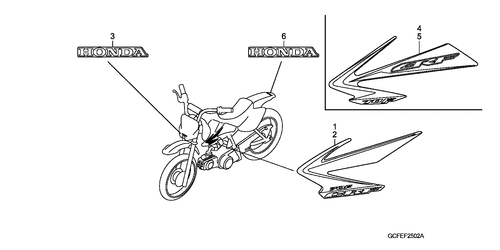  Rayure/ Marque (crf70f8/ 9)