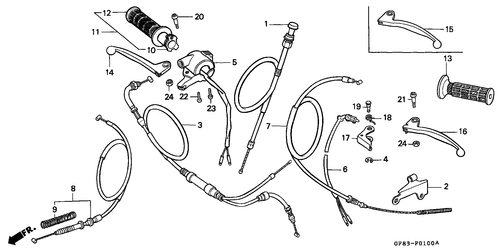  Hebelgriff/ Kabel/ Schalter