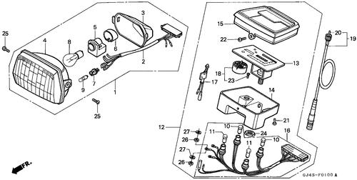  Projecteur/ Compteur De Vitesse (sh75h/ K/ M)