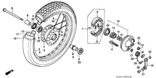  Rueda Delantera (sh75h/ K/ M/ P/ S)