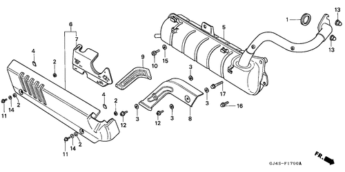  Exhaust Muffler (sh75h/ K/ M)