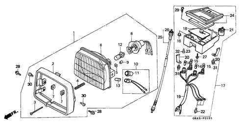  Headlight/ Speedometer (c50lag/ G/ Sn)