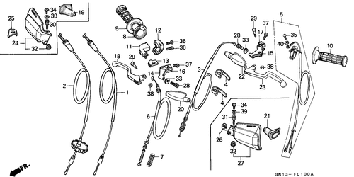  Hebelgriff/ Kabel/ Schalter