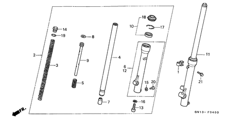 Gabel, Vorne (xr80rf/ Rg/ Rh)