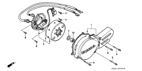  Kurbelgehäusedeckel, Links/  Generator