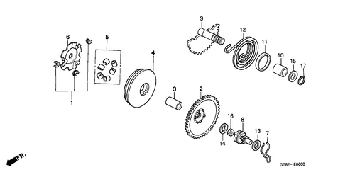  Antriebsflaeche/ Kickstarter Spindel