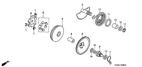  Antriebsflaeche/ Kickstarter Spindel