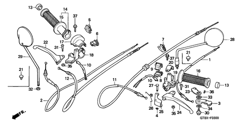  Levier De Guidon/ Commutateur/ Cable