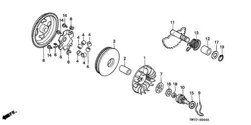  Antriebsflaeche/ Kickstarter