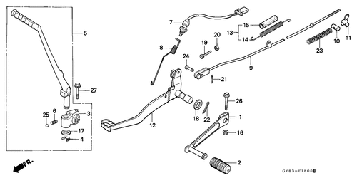  Pedal/ Brazo Arrancador Pedal