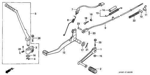  Pedal/ Brazo Arrancador Pedal