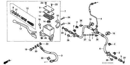  Frechts Brake Master Cylinder (trx300)