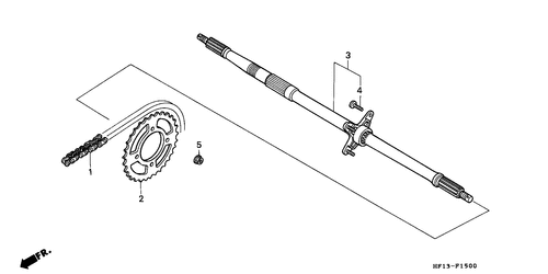  Rear Wheel Axle/  Drive Chain