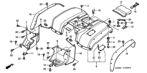  Kotfluegel, Hinten (trx250tm) ('02-'04)
