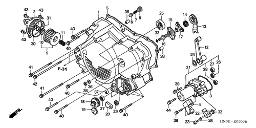  Front Crankcase Cover (trx450fe)